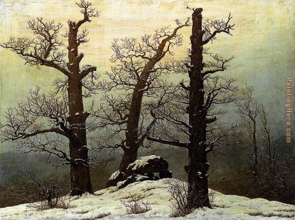 Caspar David Friedrich Dolmen in the Snow